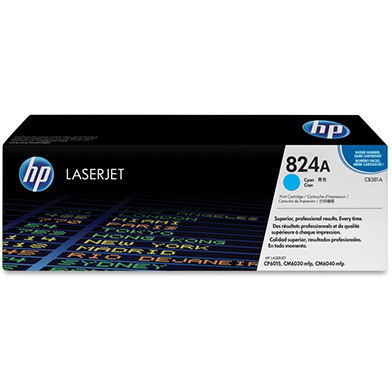 HP CNHPCB381A 824A Cyan Colour LaserJet Print Cartridge with ColourSphere Toner (21,000 Pages)